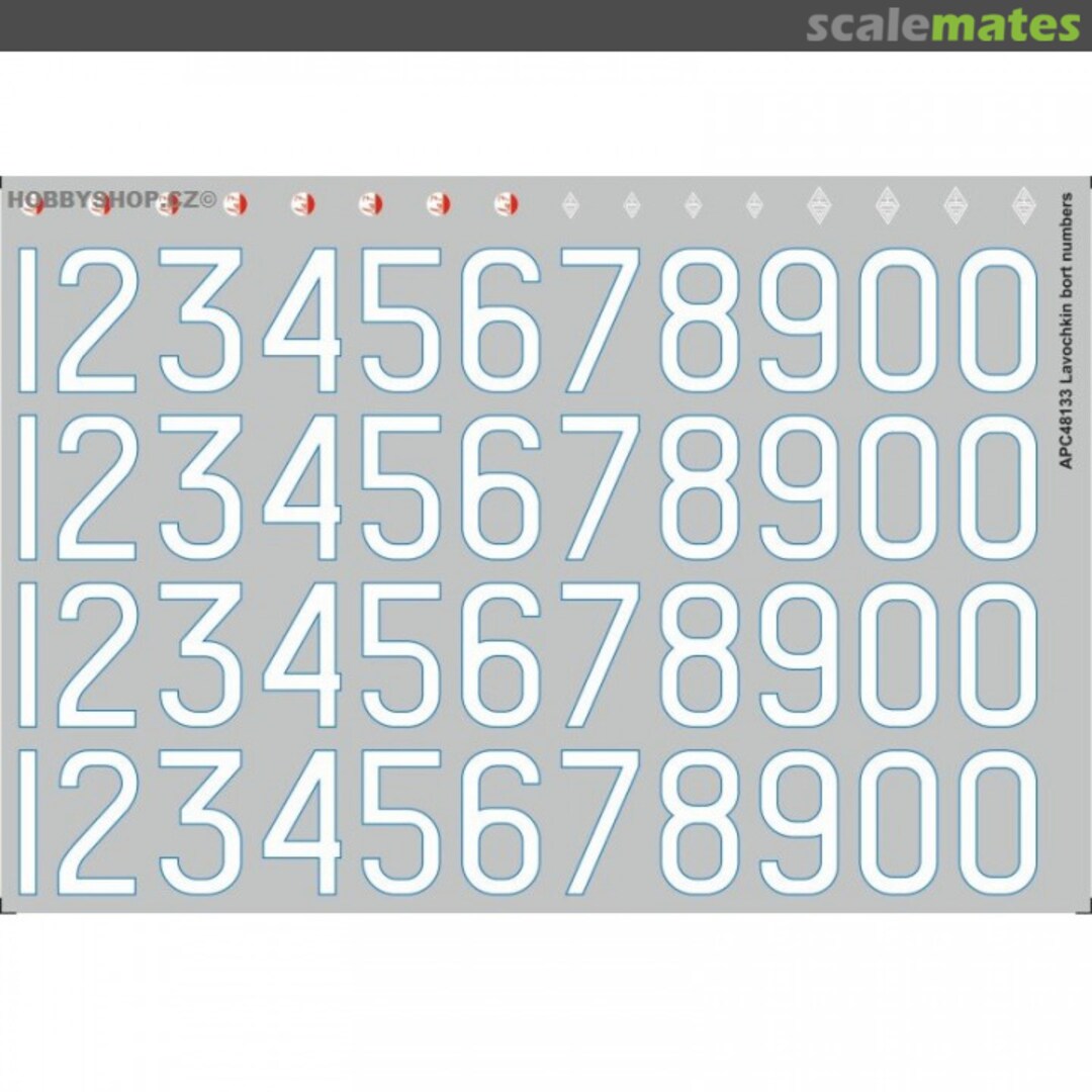 Boxart Board numbers for La-5 / La-7 APC48133 APC Decals