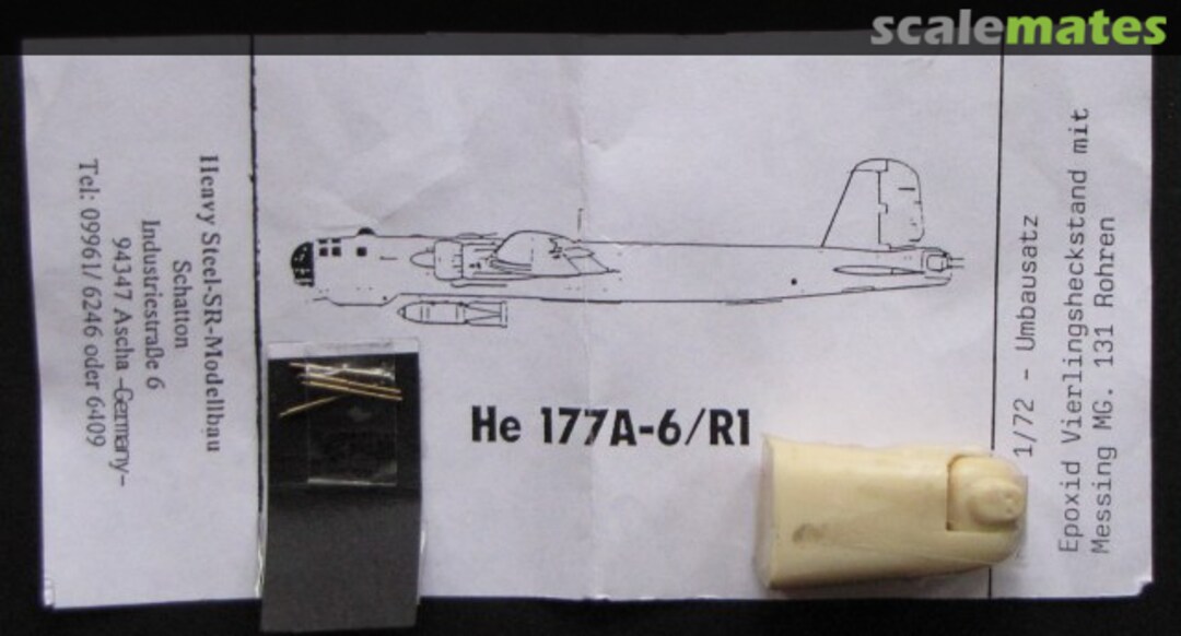 Boxart Heinkel He 177 A-6/R1 Conversion 4x MG 131 7261 Schatton Modellbau