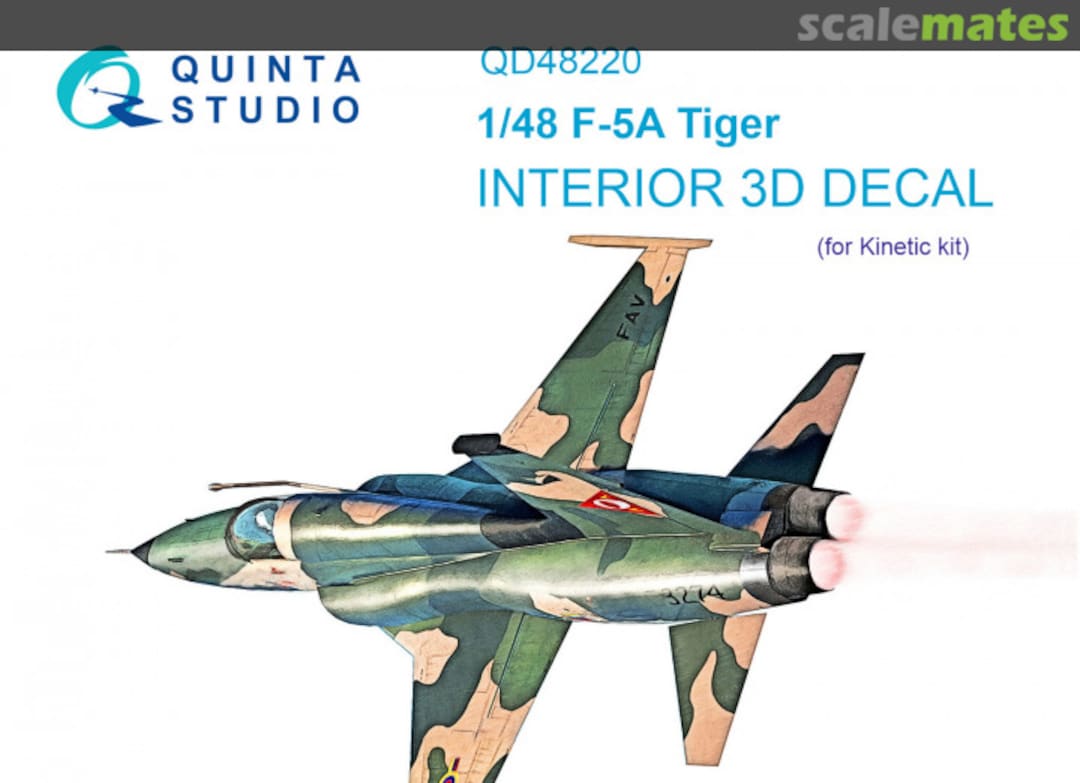 Boxart F-5A Tiger interior 3D decals QD48220 Quinta Studio