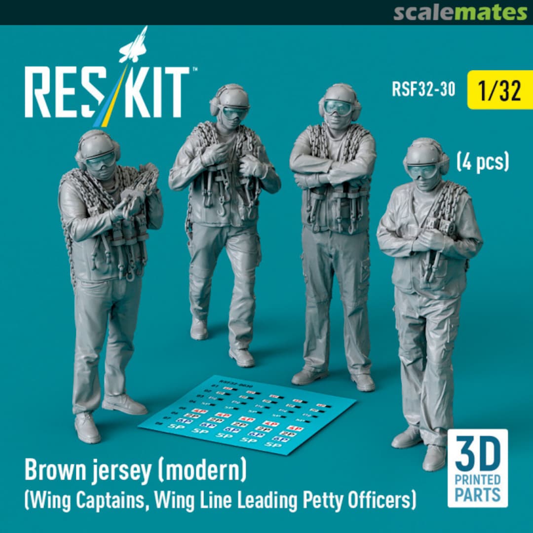 Boxart Brown jersey (modern) (Wing Captains, Wing Line Leading Petty Officers) (4 pcs) RSF32-0030 ResKit