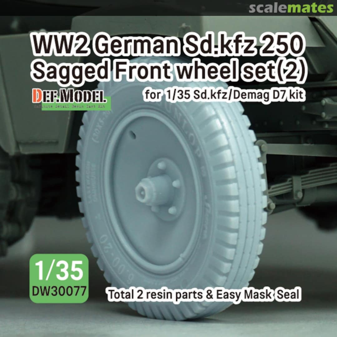 Boxart Sd.Kfz 250 Half Track Sagged Front wheel set (2) DW30077 Def.Model