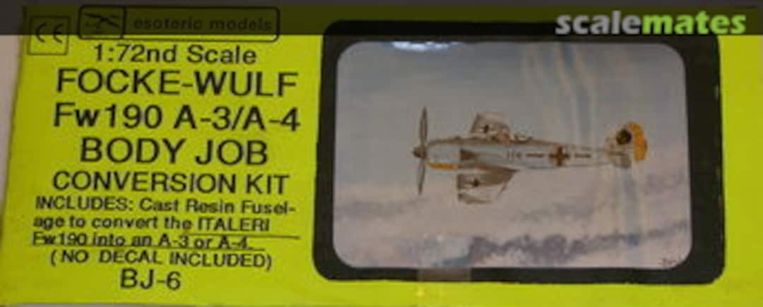 Boxart Focke-Wulf Fw 190 A-3/A-4 Body Job BJ-6 Esoteric Models