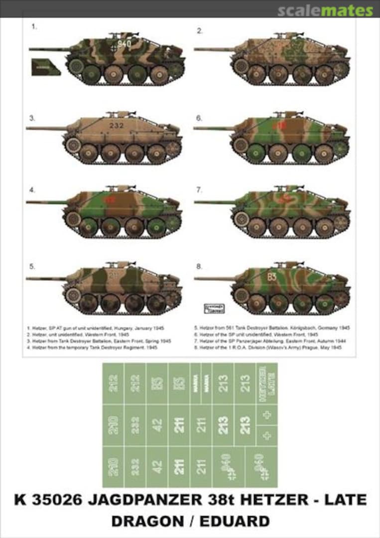 Boxart Jagdpanzer 38(t) Hetzer late K35026 Montex