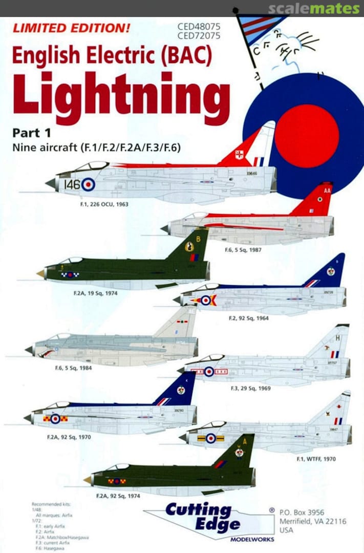 Boxart English Electric (BAC) Lightning CED48075 Cutting Edge Modelworks