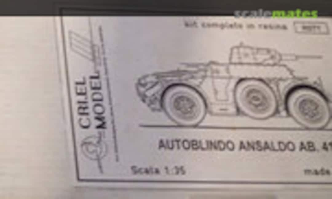 1:35 Autoblindata Ansaldo AB41 Italian WWII armored car (CRIEL.MODEL R071)