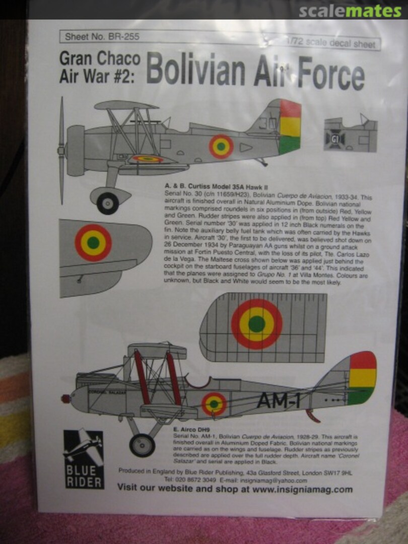 Boxart Bolivian Air Force - Gran Chaco Air War #2 BR255 Blue Rider