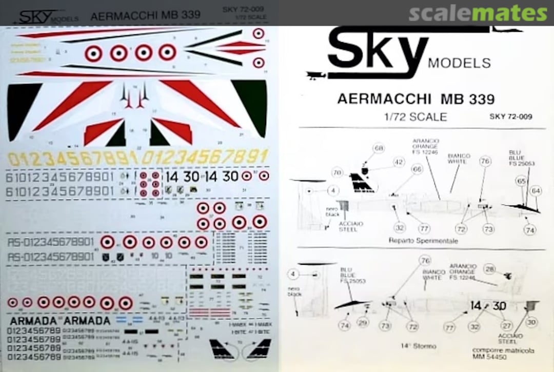 Contents Aermacchi MB-339 72-009 Sky Models