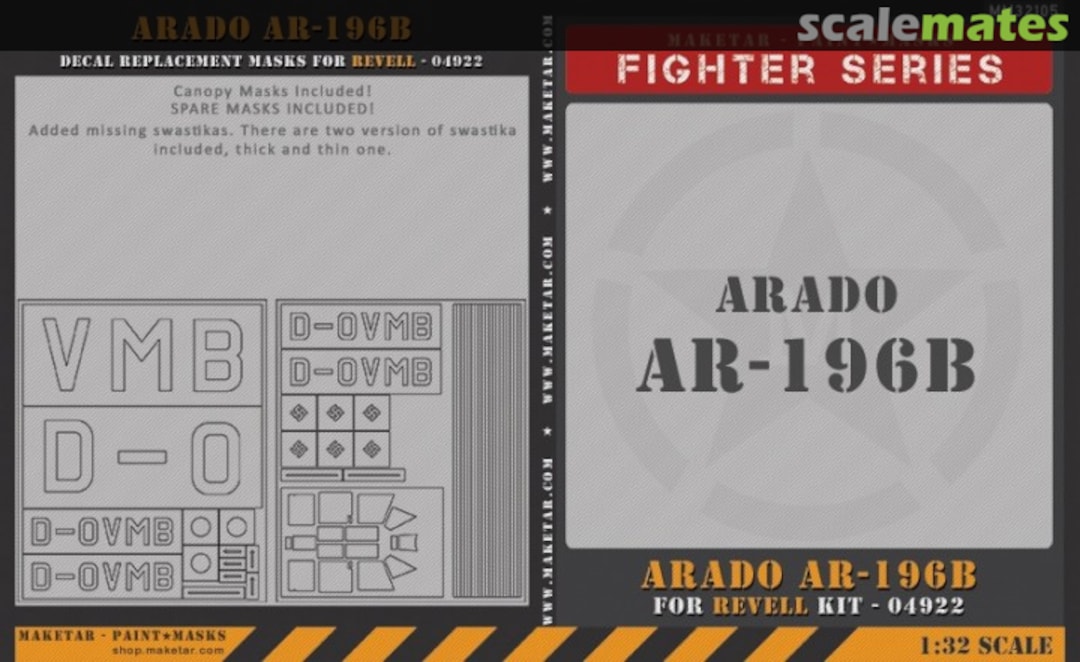 Boxart Arado Ar-196B masks MM32105V Maketar