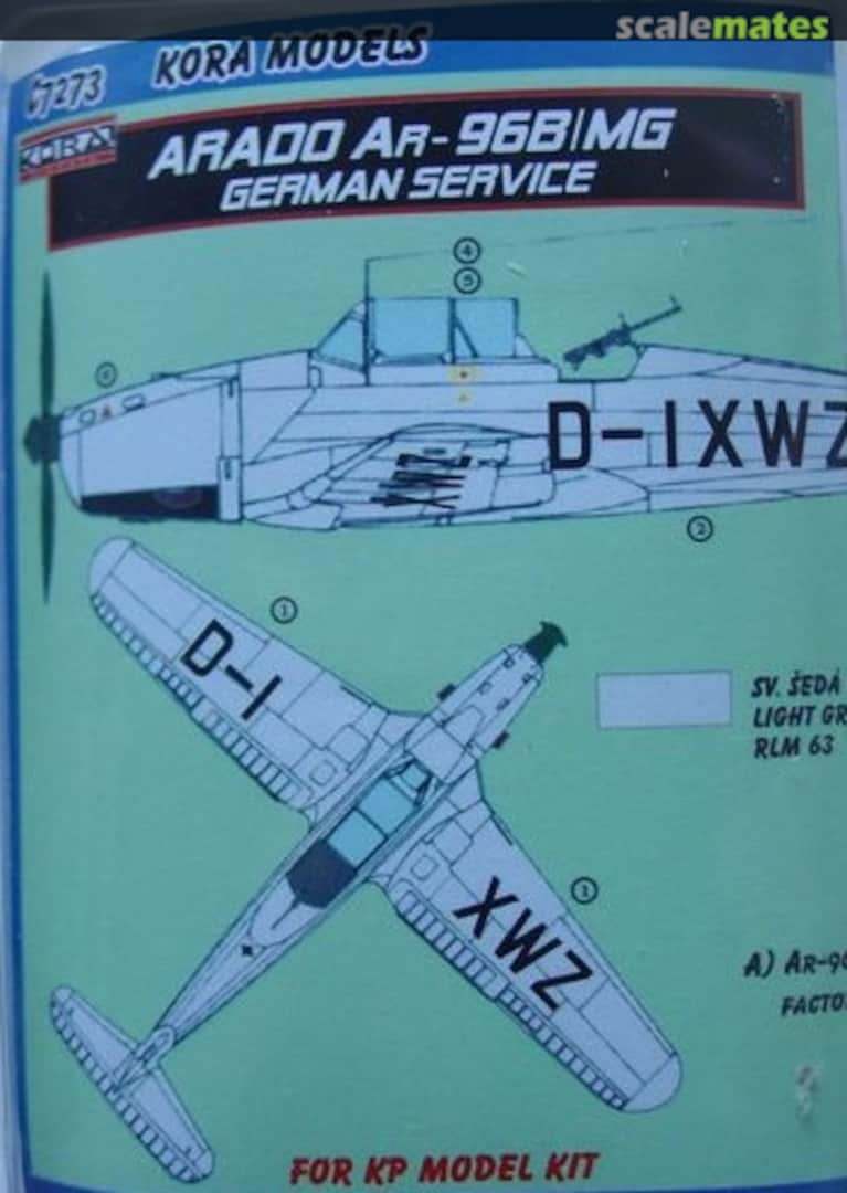 Boxart Arado Ar-96B/MG German C7273 Kora Models