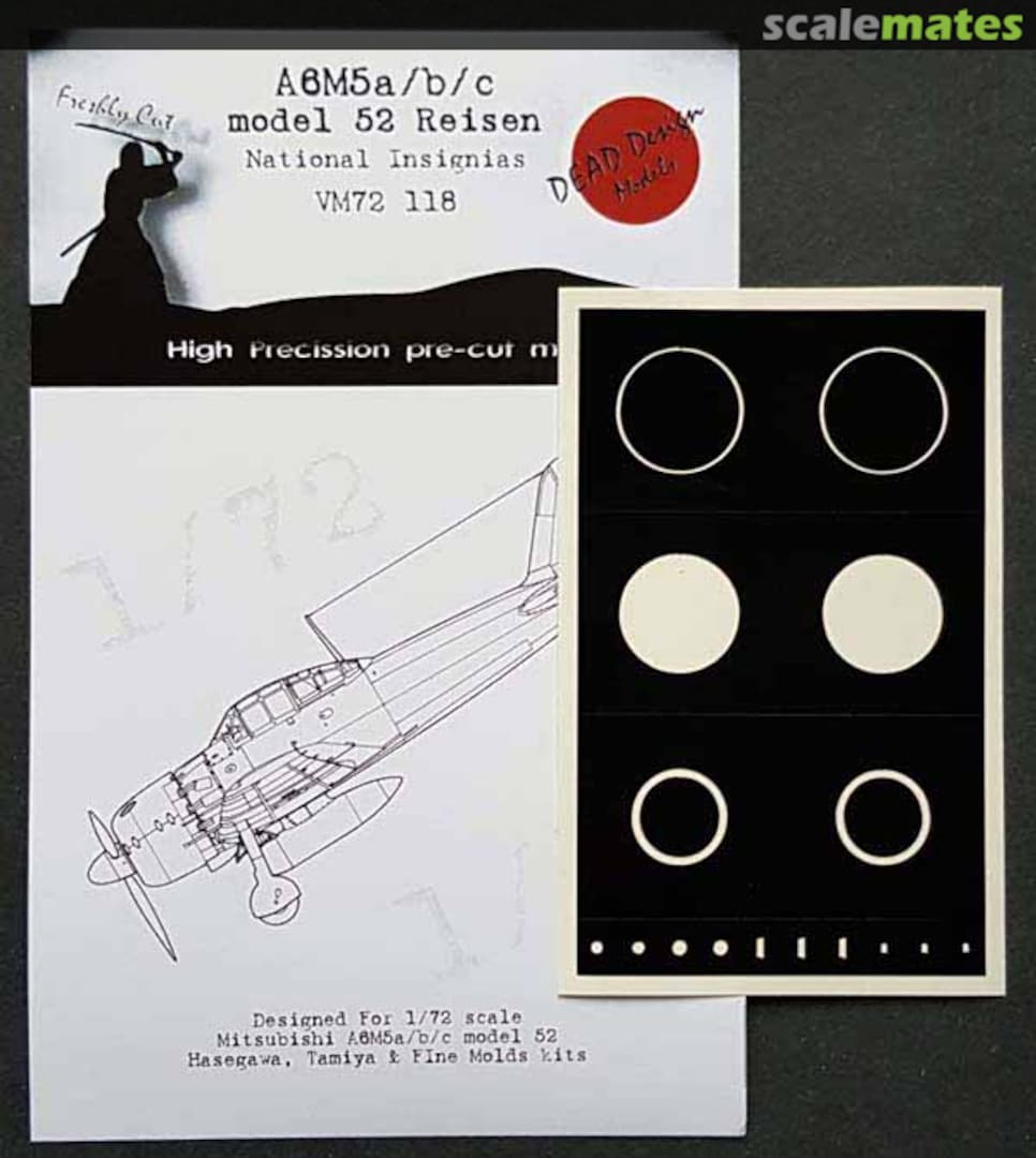 Boxart Mitsubishi A6M5 Reisen National Insignia VM72118 DEAD Design Models