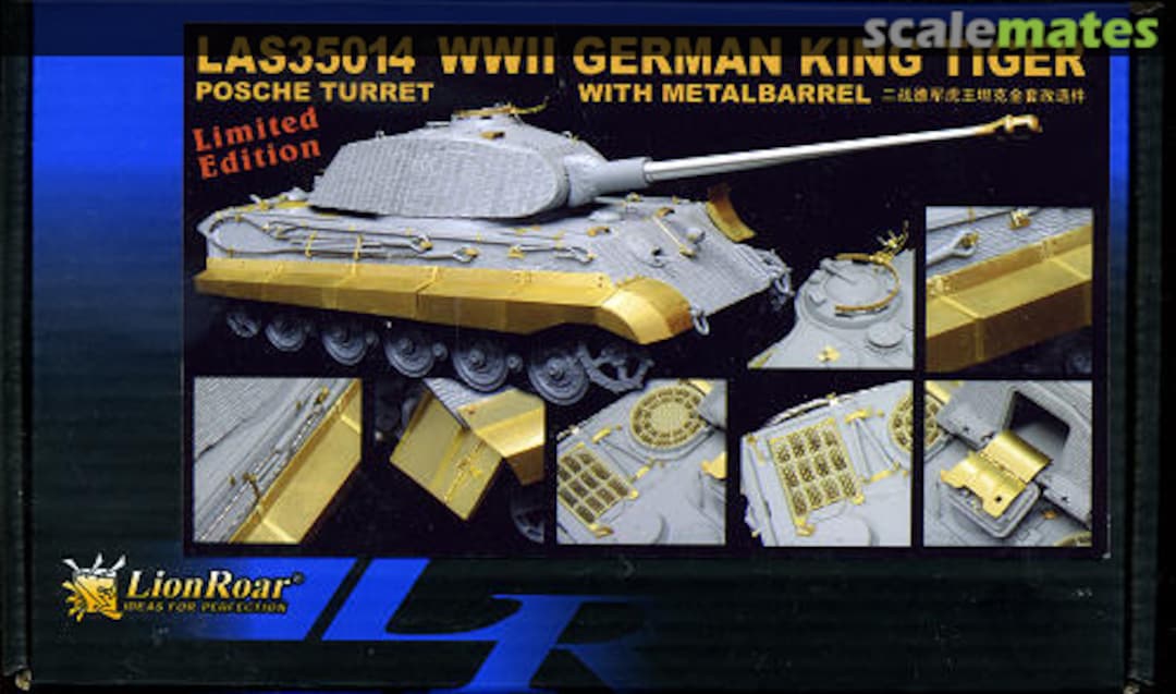 Boxart German King Tiger with Metal Barrel LAS35014 Lion Roar