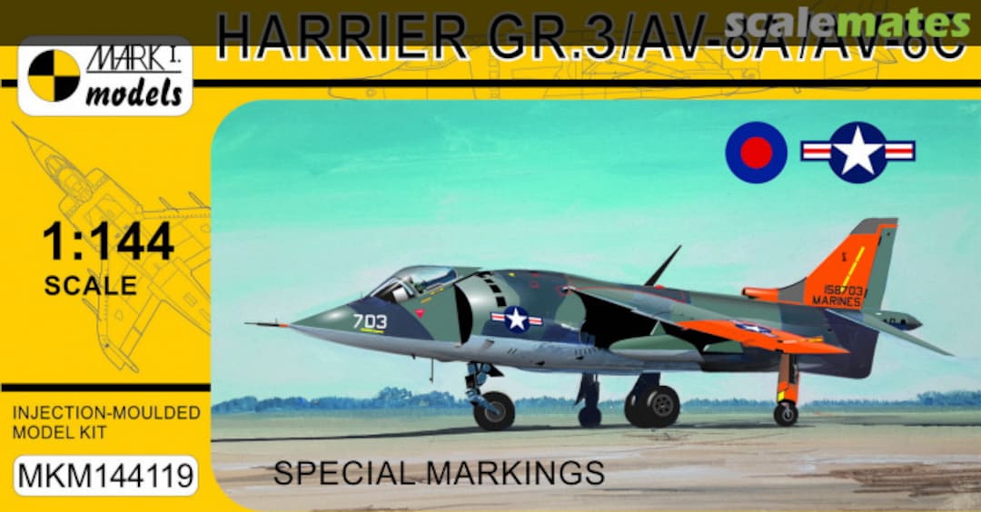 Boxart Harrier Gr.3/AV-8A/AV-8C Special Markings MKM144119 Mark I Models