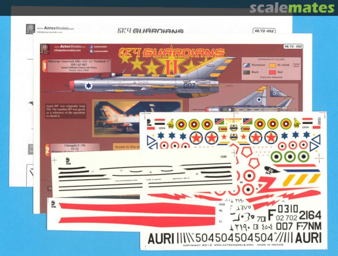 Contents MiG-21F-13 and Chengdu J-7 72-052 Aztec Models