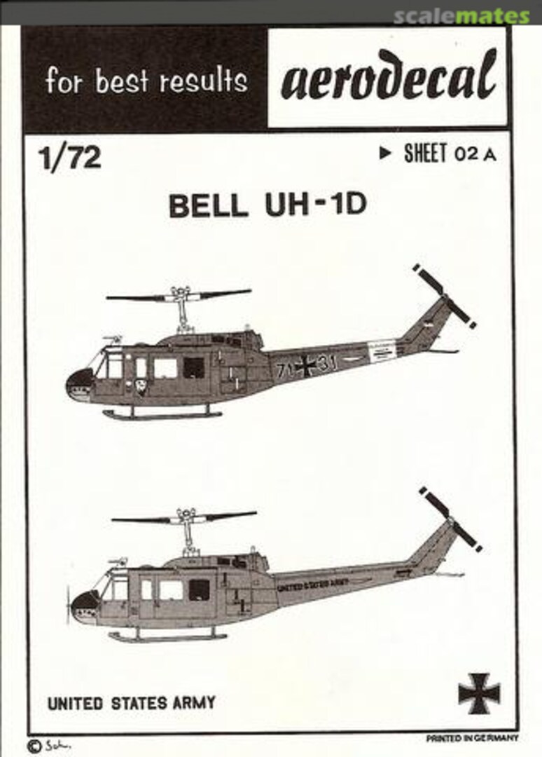 Boxart Bell UH-1D Huey 02A Aerodecal