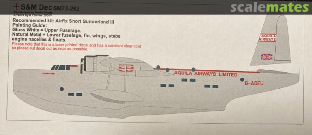 Boxart Short Sunderland III (Aquilla Airlines) SM72-262 S&M Dec