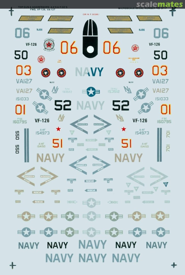 Boxart Top Gun Aggressors - A-4s & F-5s 48-0317 Microscale