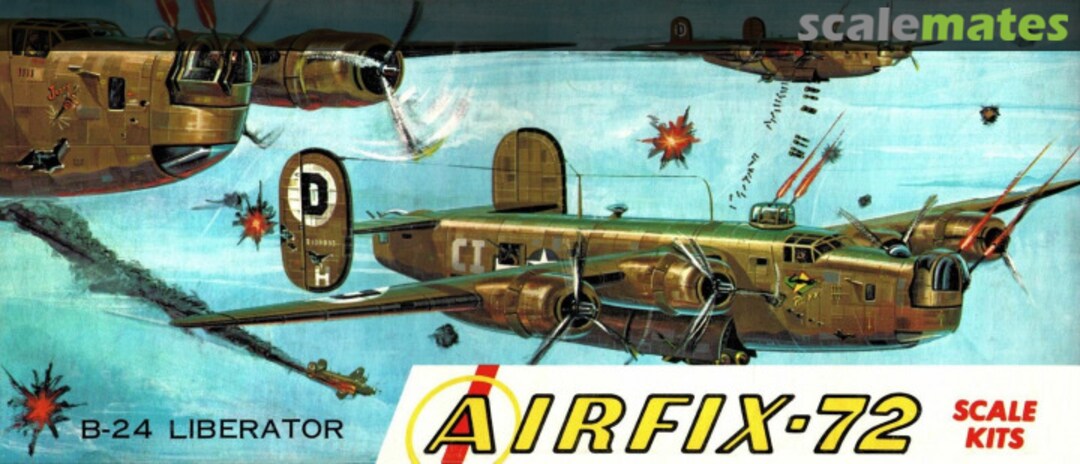 Boxart B-24 Liberator Airfix-72 Scale Kits 4-129 Airfix Corporation of America