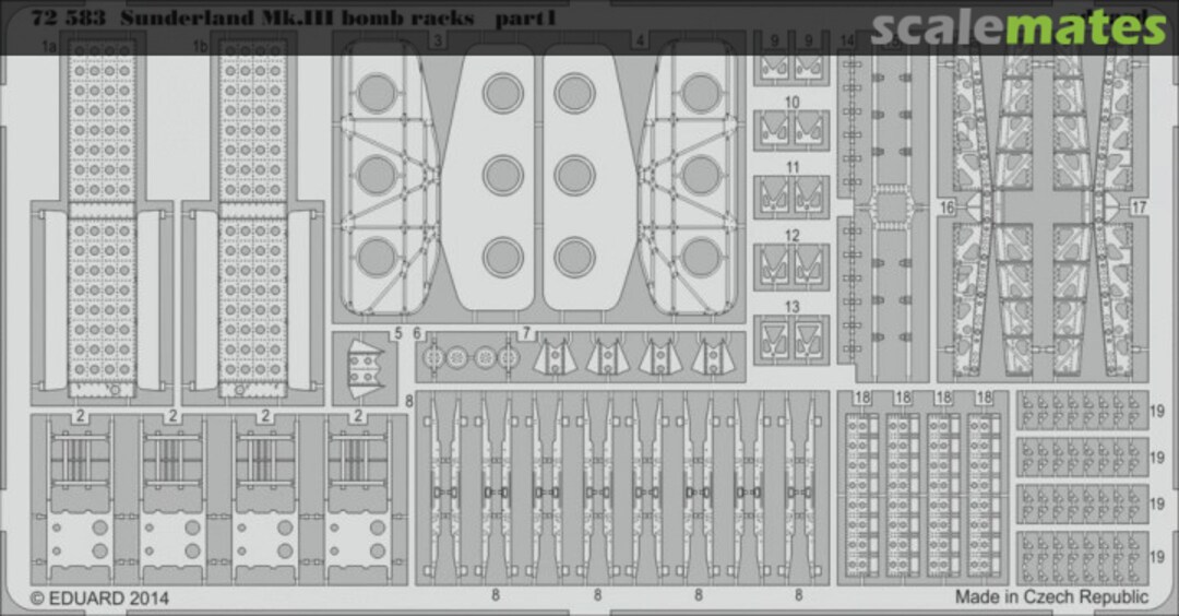 Boxart Sunderland Mk.III Bomb Racks 72583 Eduard