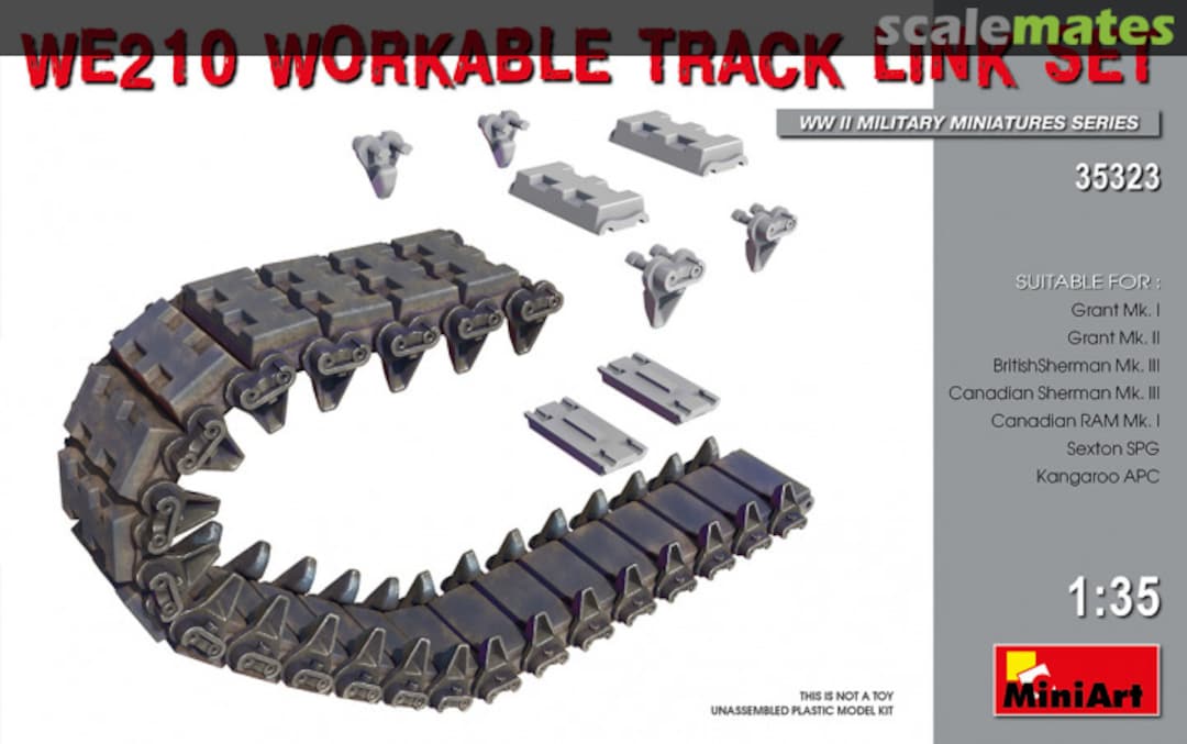 Boxart WE210 Workable Track Link Set 35323 MiniArt