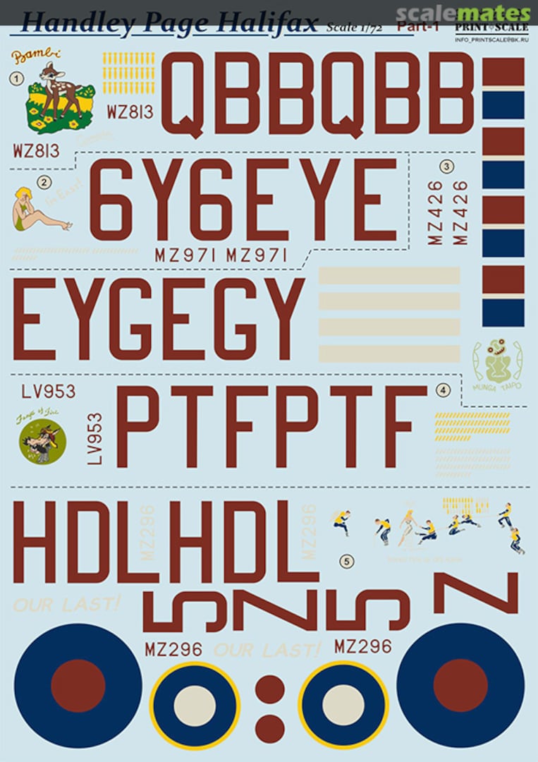 Boxart Handley Page Halifax Part-1 72-398 Print Scale