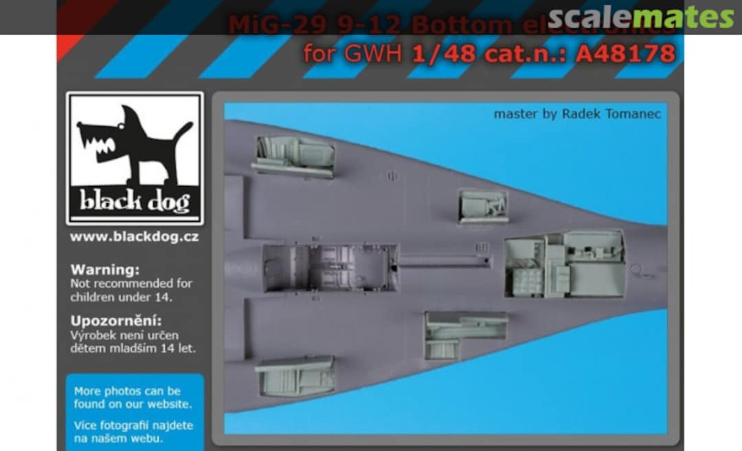 Boxart Mikoyan MiG-29 Fulcrum 9-12 - Bottom Electric A48178 Black Dog