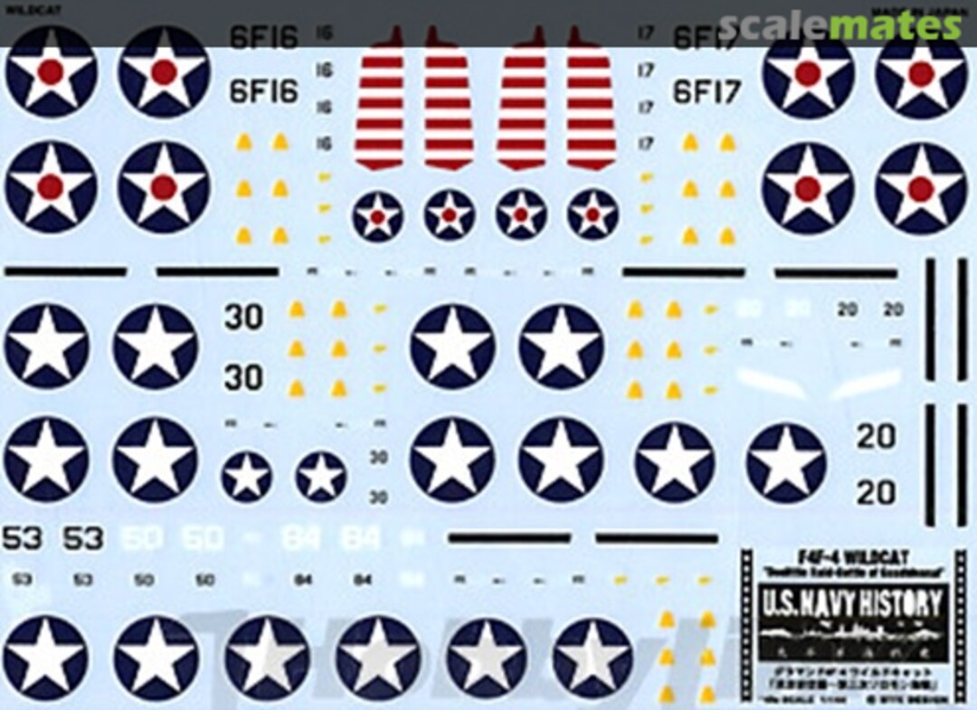 Boxart F4F-4 Wildcat Decals Doolittle Raid - Battle of Guadalcanal Limited Edition 06388 MYK Design