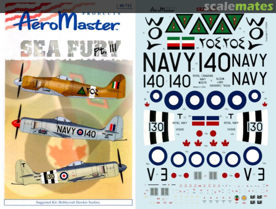 Boxart Sea Fury Pt. III 48-712 AeroMaster