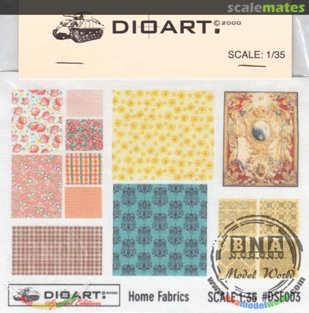 Boxart House fabrics (x1 sheet of cotton) DSE003 DioArt