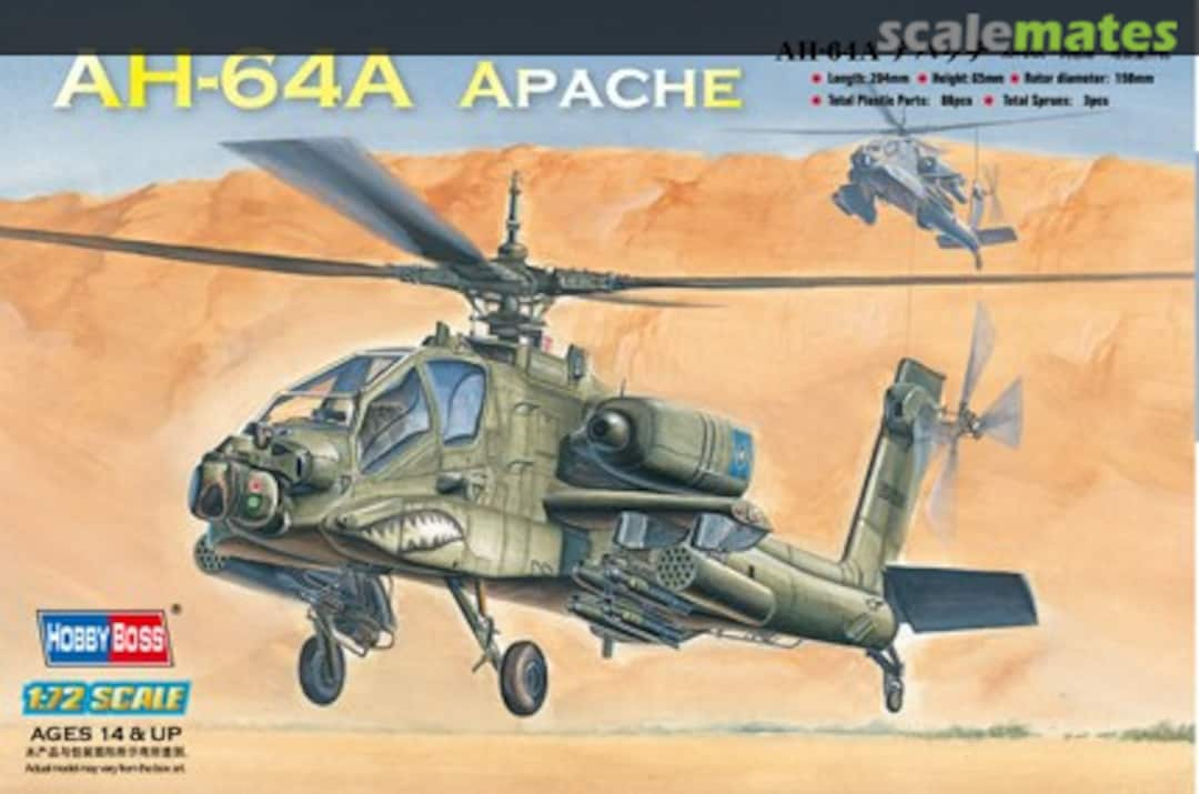 Boxart Boeing AH-64A Apache 87218 HobbyBoss