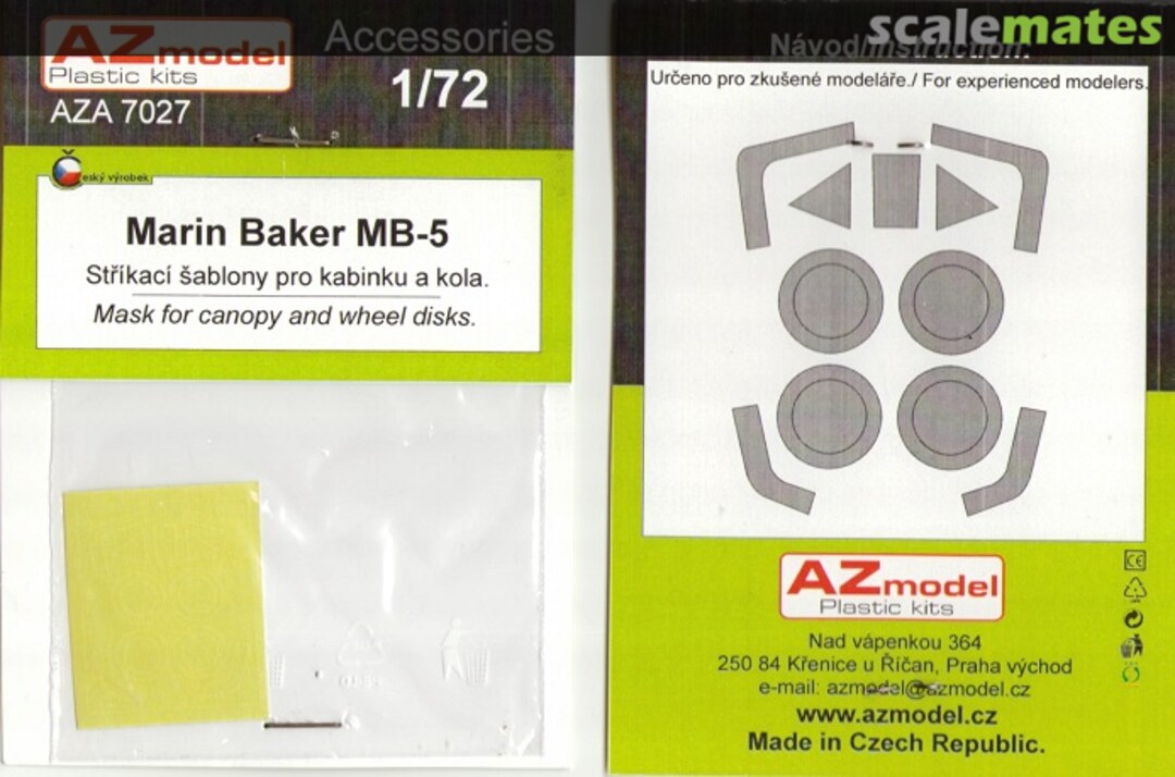 Boxart Martin Baker MB-5 AZA 7027 AZmodel