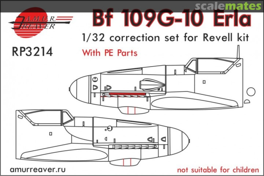 Boxart Bf109G-10 Erla Correction Set with PE Parts PR3214 A.M.U.R. Reaver