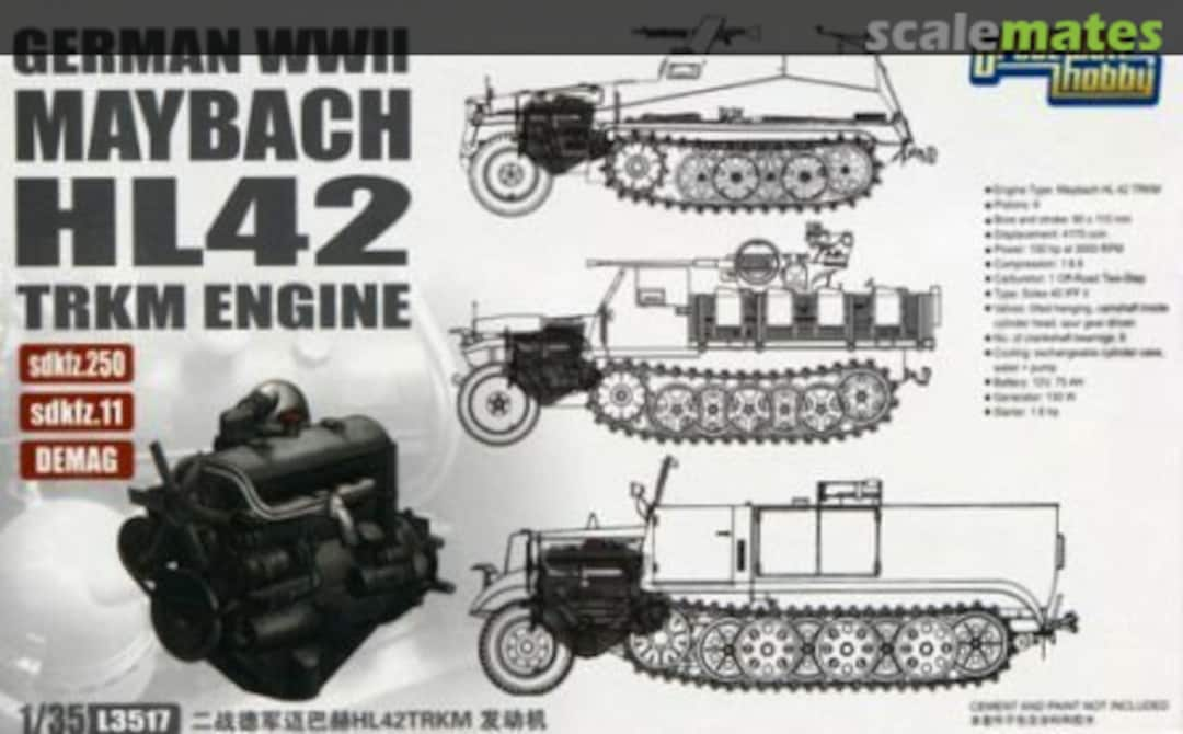 Boxart Maybach HL 42 TRKM Engine L3517 Great Wall Hobby