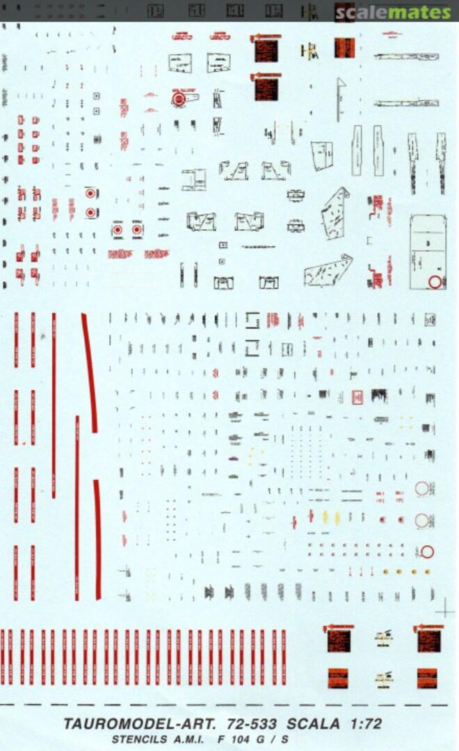 Contents Stencils F-104 G/S A.M.I. 72-533 Tauro Model