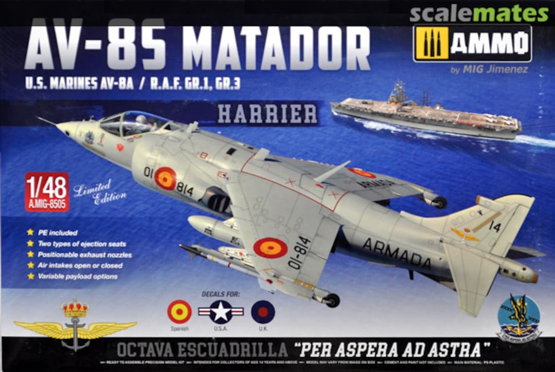 Boxart Harrier AV-8S Matador A.MIG-8505 Ammo by Mig Jimenez