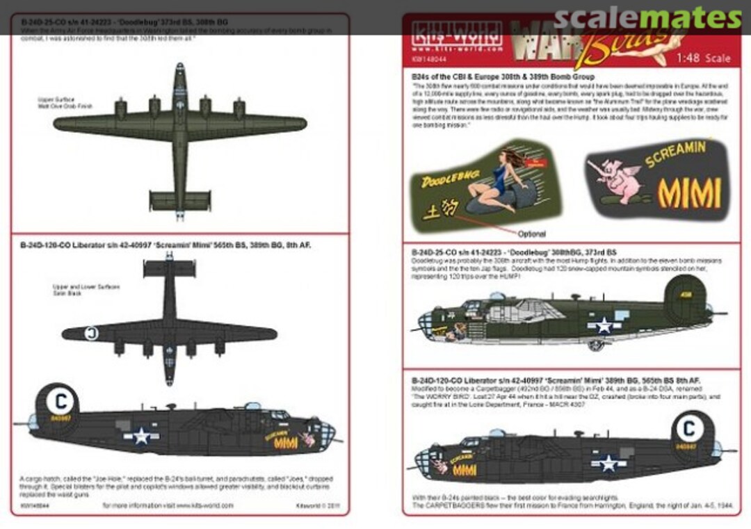 Boxart B-24D Liberator KW148044 Kits-World