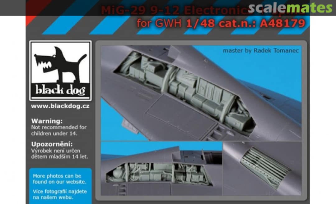 Boxart Mikoyan MiG-29 Fulcrum 9-12 - Electronics & Spine A48179 Black Dog