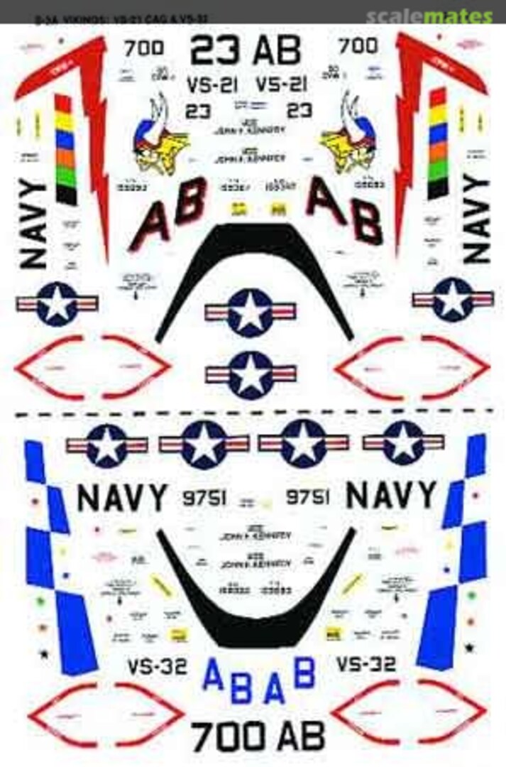 Boxart S-3A Vikings: VS-21 CAG & VS-32. 72-837 Microscale