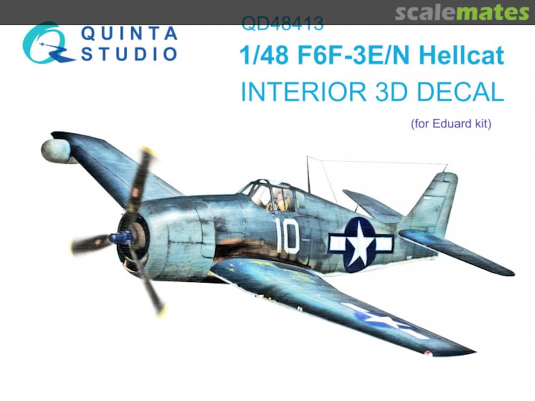 Boxart F6F-3E/N Hellcat interior 3D decals QD48413 Quinta Studio