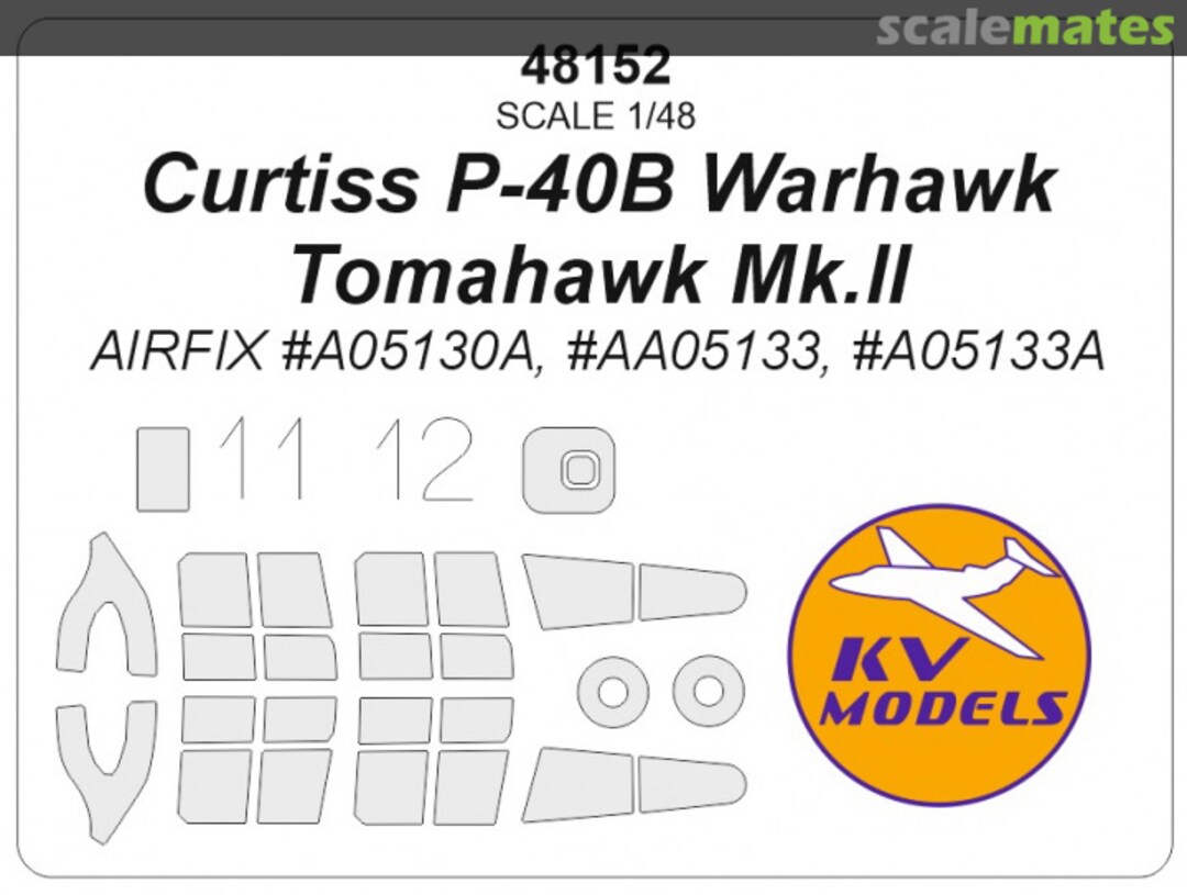 Boxart Curtiss P-40B Warhawk / Tomahawk Mk.II 48152 KV Models