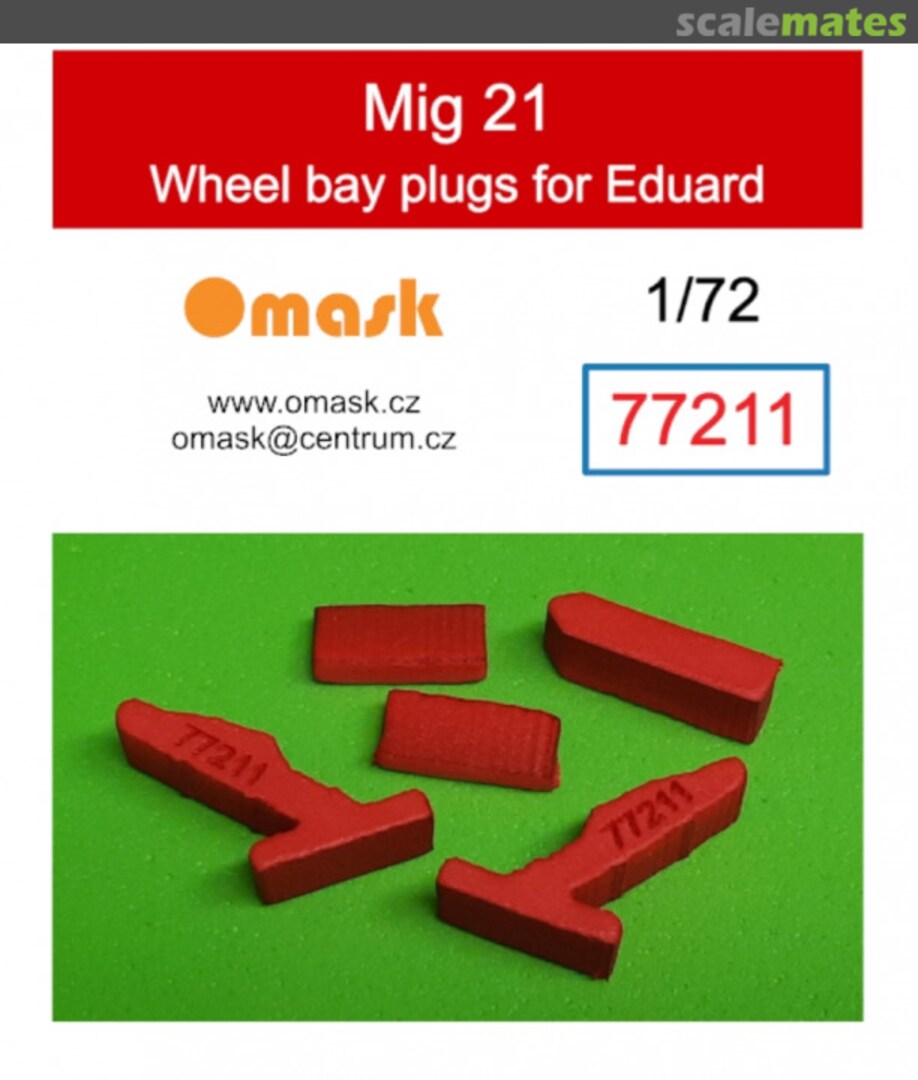 Boxart Mig 21 wheel bay plugs 77211 Omask