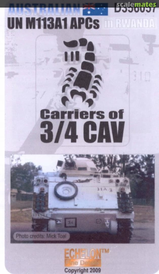 Boxart Carriers of 3/4 CAV D356057 Echelon Fine Details