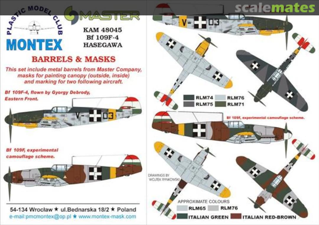 Boxart Bf 109F-4 (Hungarian) KAM48045 Montex