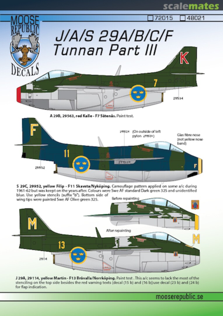 Boxart J/A/S 29A/B/C/F 72015 Moose Republic Decals