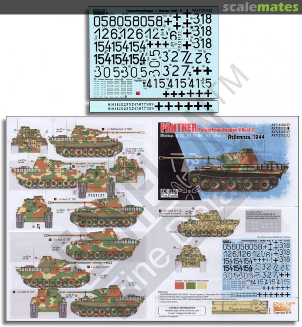 Boxart 12. SS-Pz.Div. Panthers (Pt3) Ardennes 1944 AXT351033 Echelon Fine Details