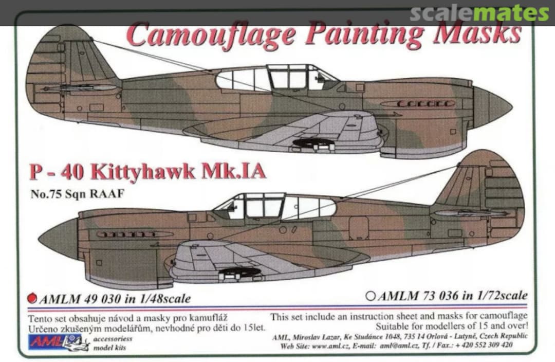 Boxart P-40 Kittyhawk Mk.Ia AMLM 49 030 AML