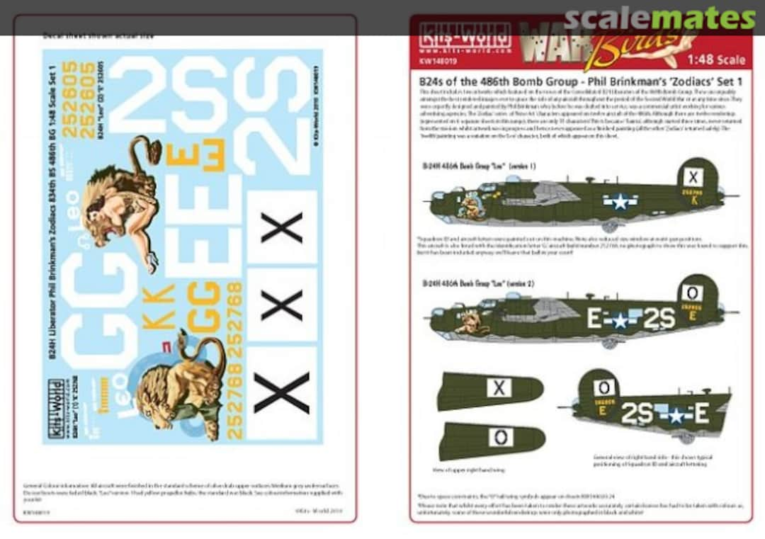 Boxart Nose Art B-24 Liberator KW148019 Kits-World