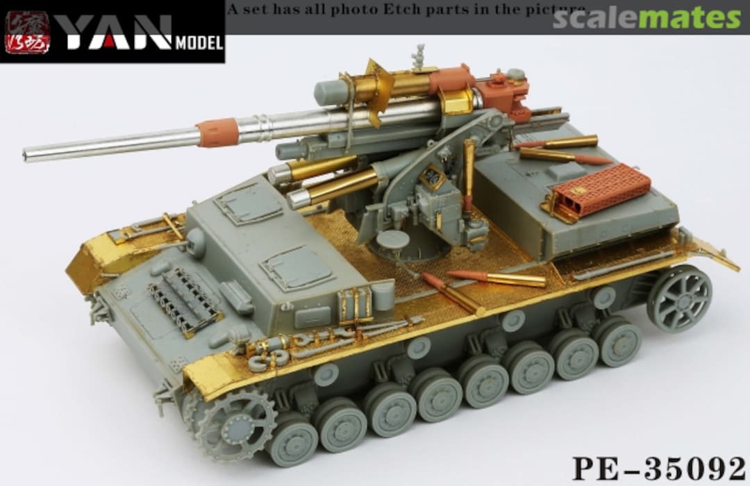 Boxart 88mm FlaK 36 auf Pz.Kpfw.IV Ausf.H detail set PE-35092 Yan Model