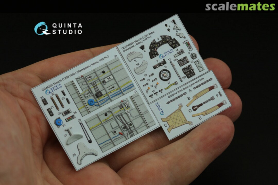 Contents Macchi C.205 Veltro interior 3D decals QD48391 Quinta Studio