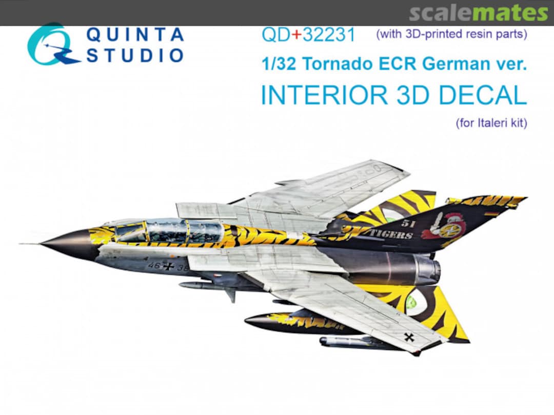 Boxart Tornado ECR German ver. interior 3D decals (with 3D-printed resin parts) QD+32231 Quinta Studio