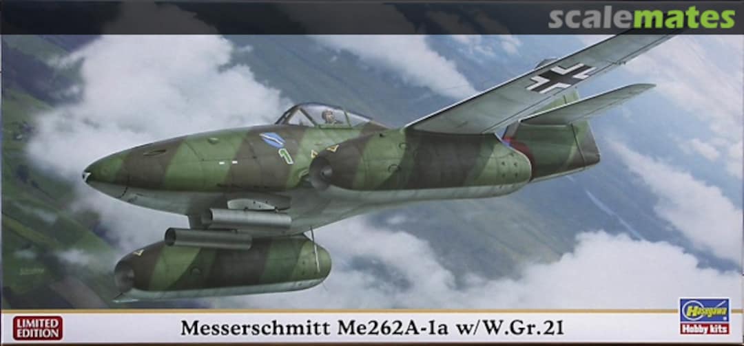 Boxart Messerschmitt Me262A-1a w/W.Gr.21 02021 Hasegawa